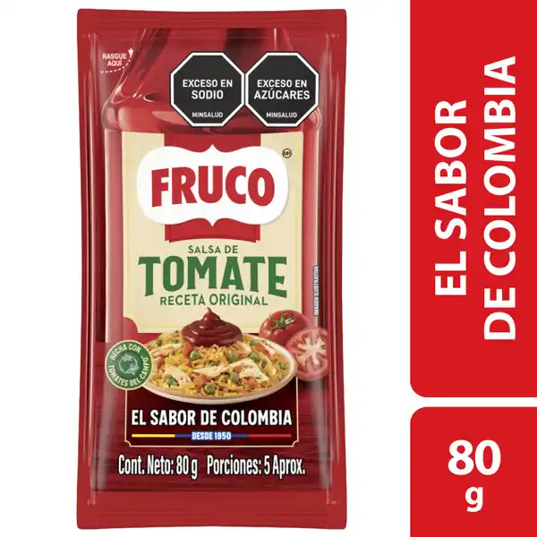 SALSA TOMATE FRUCO SOBRE 80G