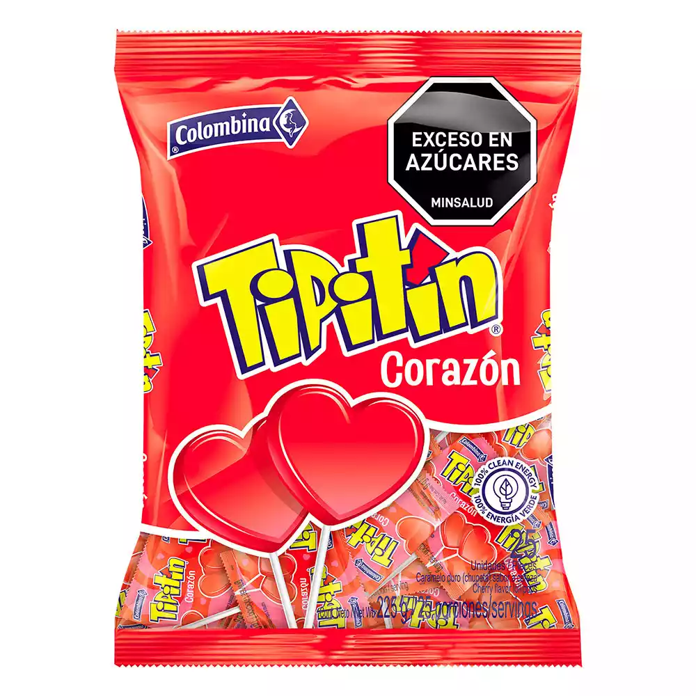 COLOMBINA TIPITIN CORAZON PAQUETE 25