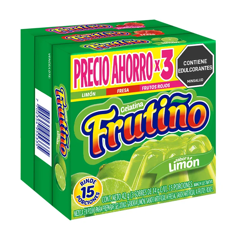 GELATINA FRUTIÑO X3 LIM-FRE-FRU SURTIDA
