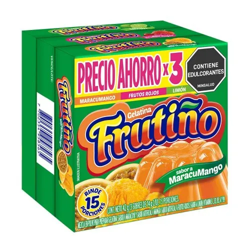 GELATINA FRUTIÑO X3 MNG-FRA-CER SURTIDA