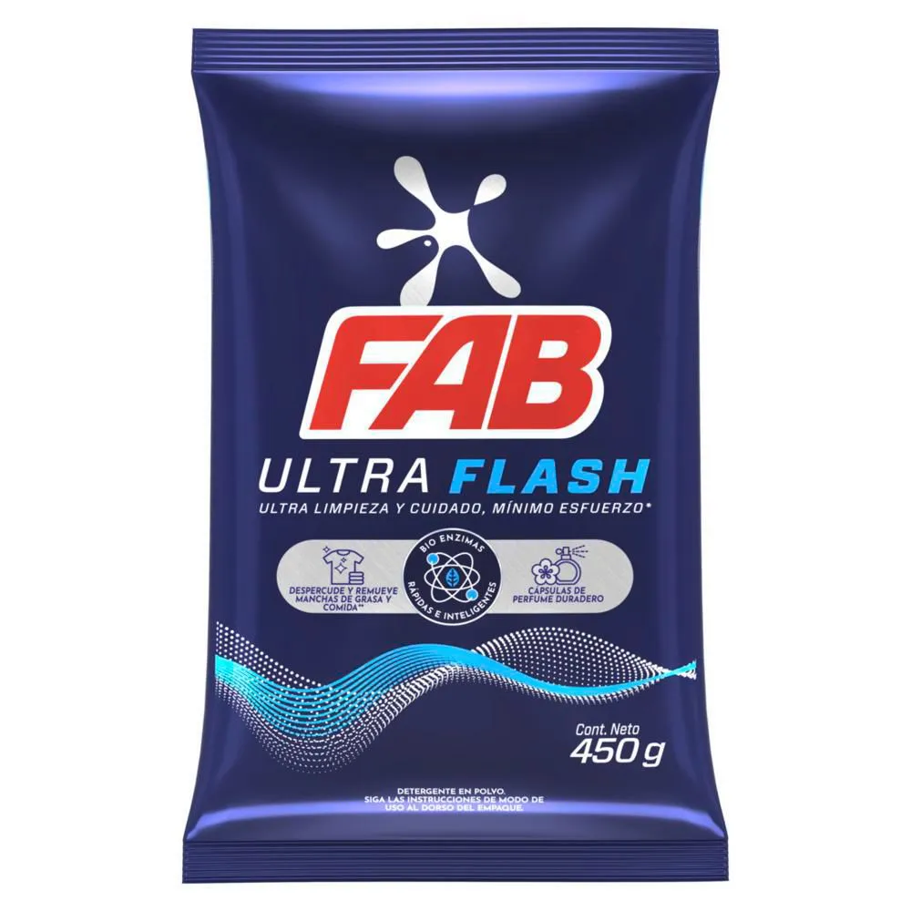 DETERGENTE POLVO FAB ULTRA FLASH 450G
