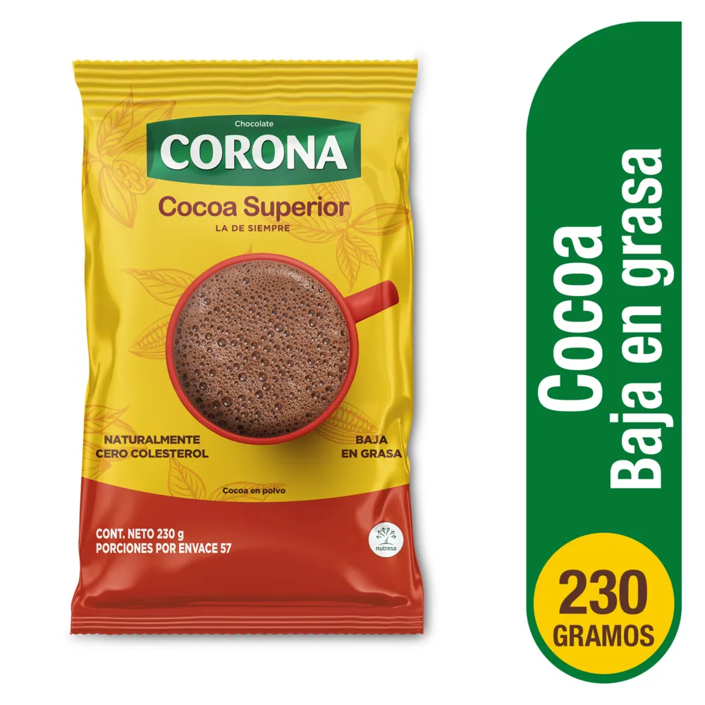 CHOLATE EN POLVO COCOA CORONA 230G