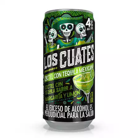 LOS CUATES COCTEL CON TEQUILA SABOR A MARGARITA Y LIMON 269ML
