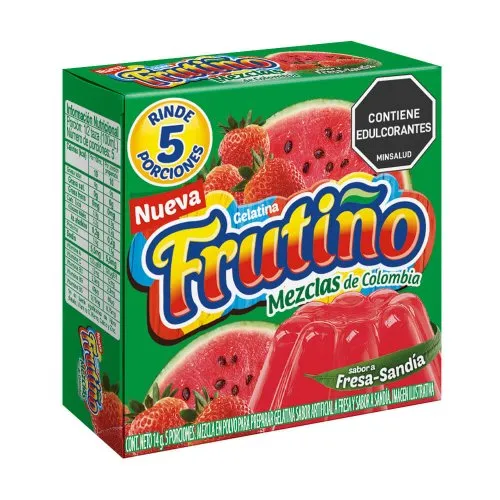 GELATINA FRUTIÑO FRESA  SANDIA 14G
