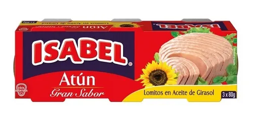 ATÚN EN ACEITE DE GIRASOL ISABEL 80G X3