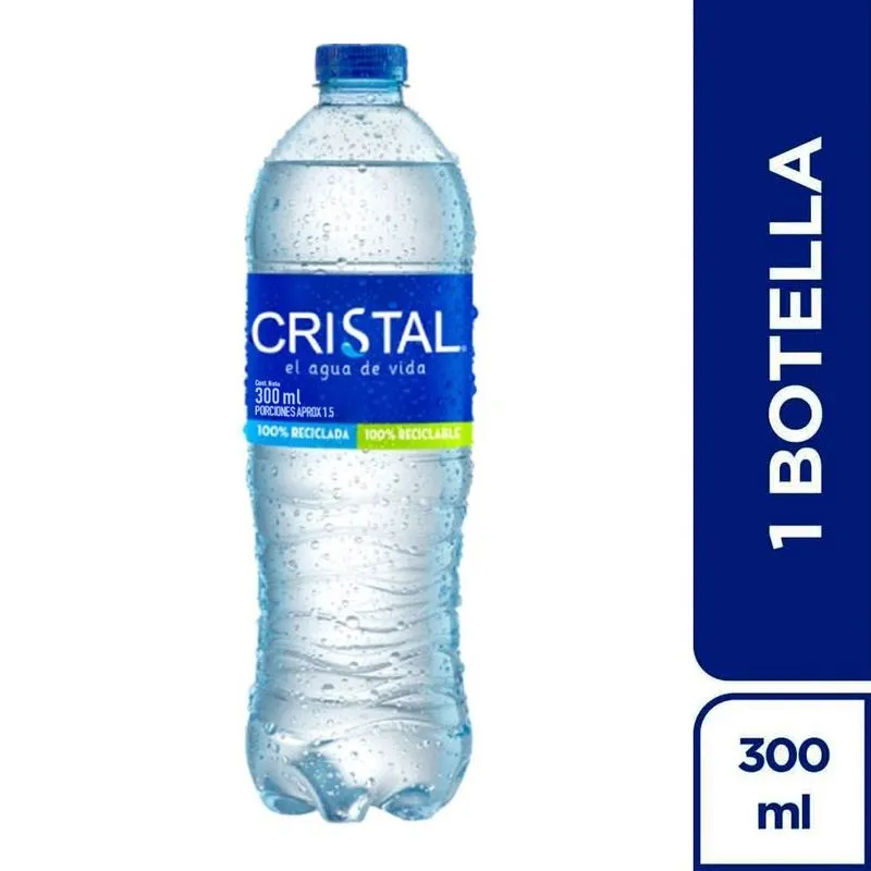 BOTELLA AGUA CRISTAL TRATADA 300ML