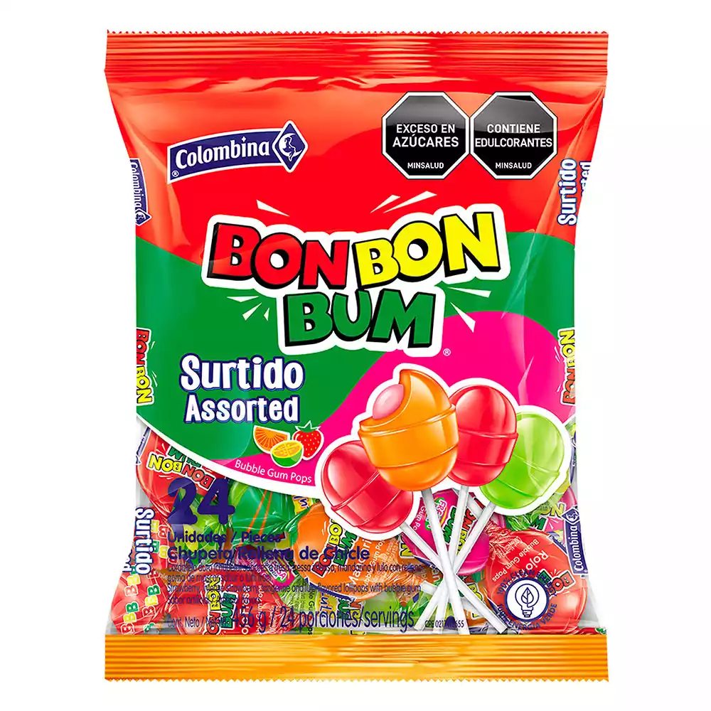 BONBON BUM SURTIDO ASSORTED PAQUETE 24
