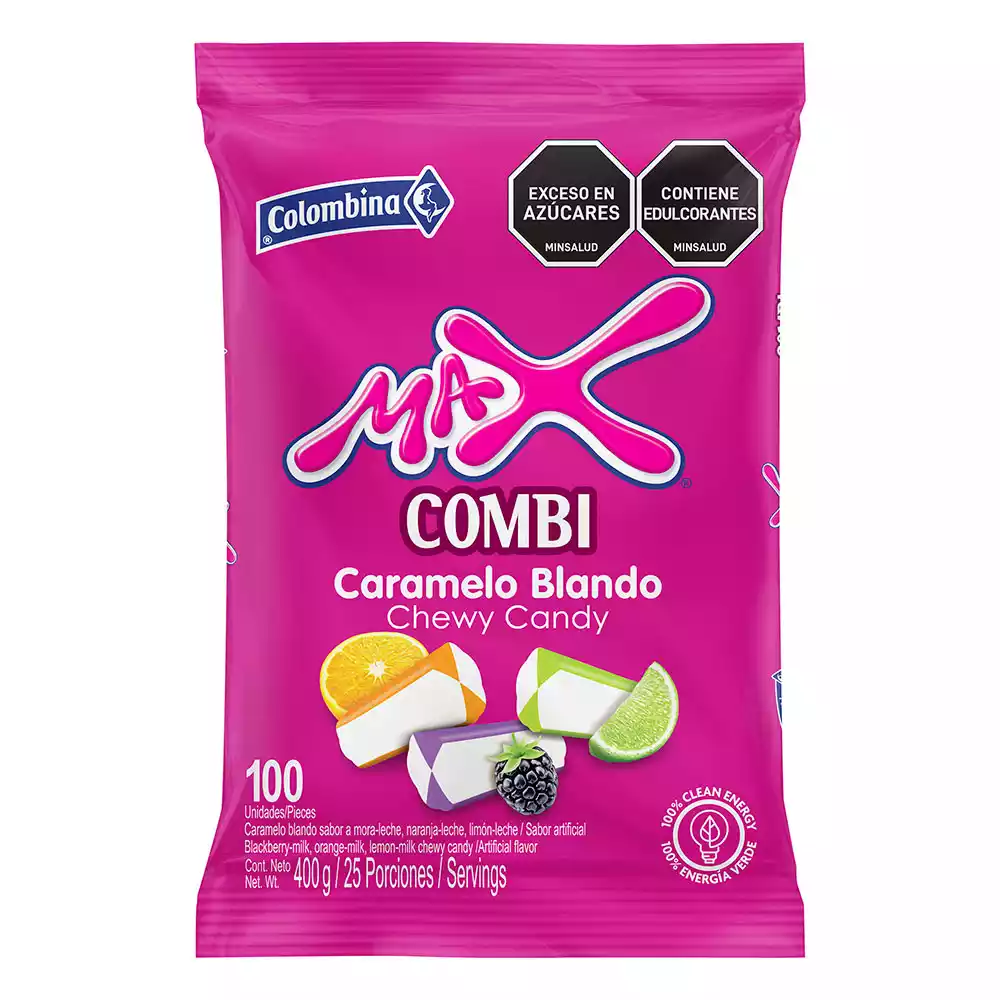 CARAMELO BLANDO MAX COMBI PAQUETE 100