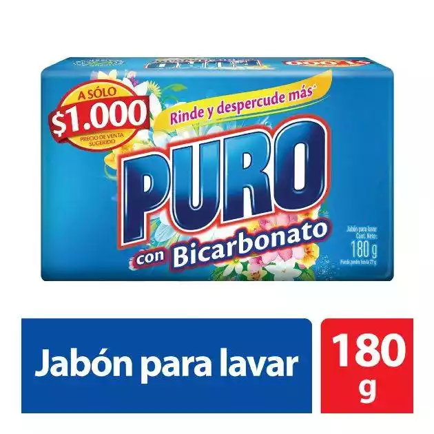 JABON PURO CON BICARBONATO 180G