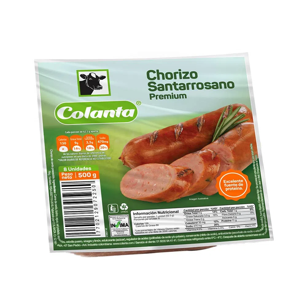 CHORIZO SANTARROSANO   X500 GR
