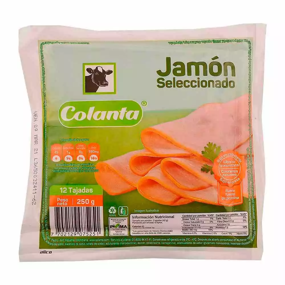 JAMÓN SANDUCHE TAJ   X250 GR