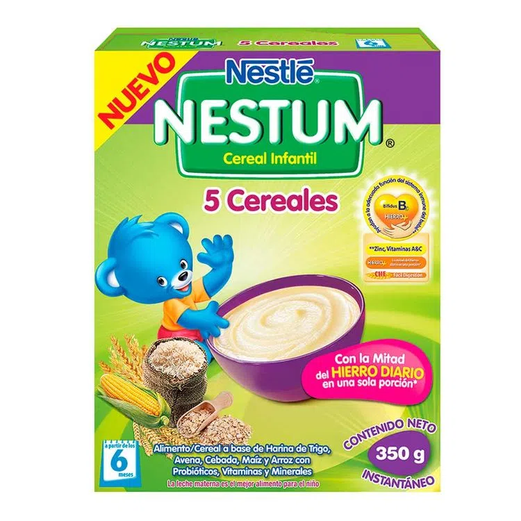 CEREAL INFANTIL 5 CEREALES - CAJA DE  X350 GR - NESTUM - CAJA 350-349 UND