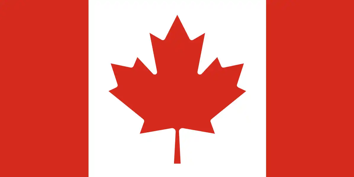 Bandera Canadá de 0.90 x 1.30 mts