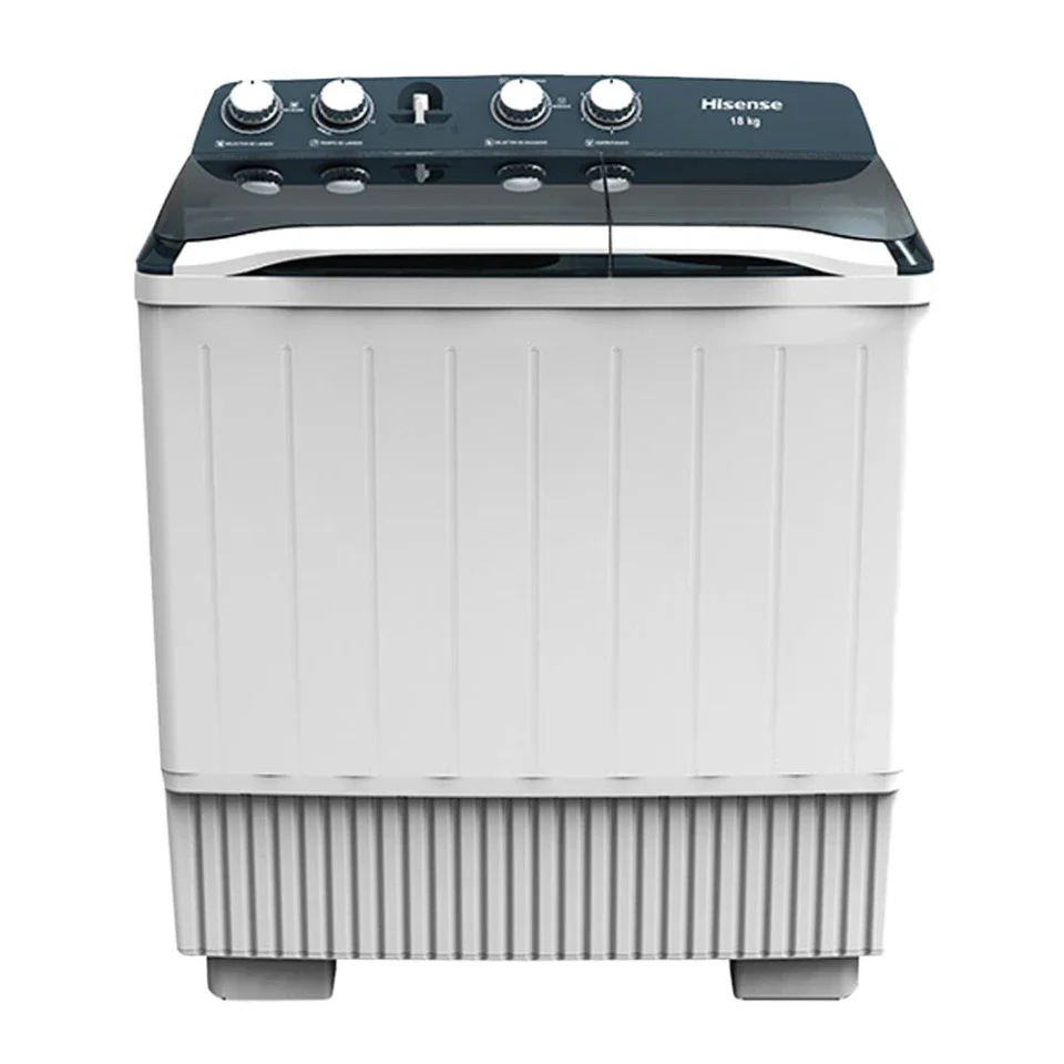 LAVADORA  HISENSE WSA1803P DE 18 KG DOS TINAS COLOR BLANCO MARCA