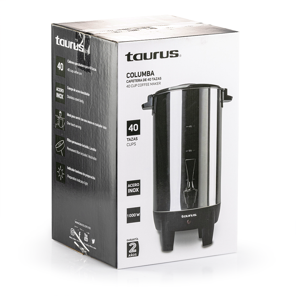 CAFETERA TAURUS TC-COLUMBA 40 TAZAS ACERO