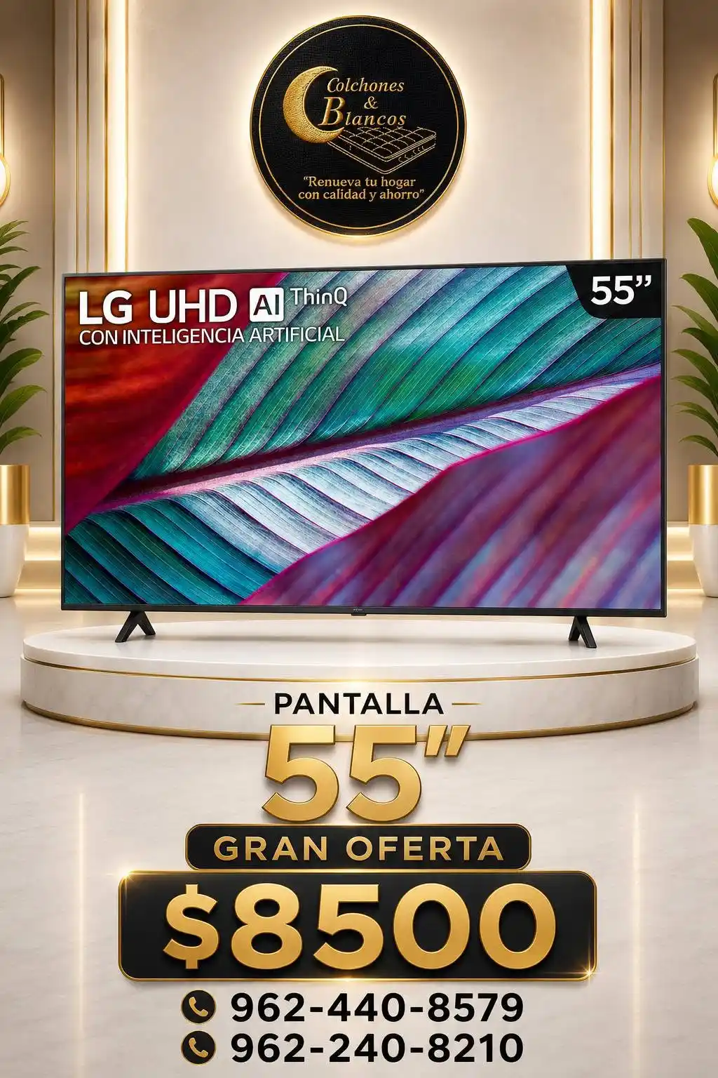 PANTALLA LG 55" UHD 4K SMART TV