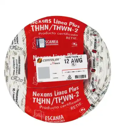 ALAMBRE SOLIDO CENTELSA BLANCO  #12