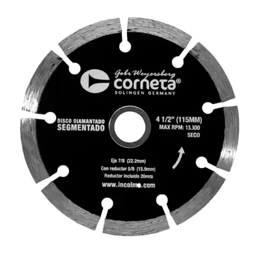 DISCO SEGMENTADO MURO 4 1/2 - CORNETA