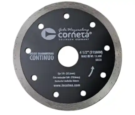 DISCO DIAMANTADO CONTINUO MURO 4 1/2 - CORNETA