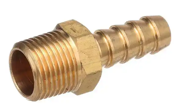 RACOR GAS MACHO 3/8 BRONCE