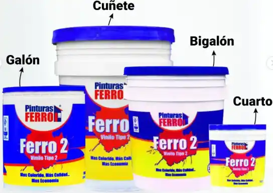 PINTURA VINILO TIPO 2 CUÑETE FERRO