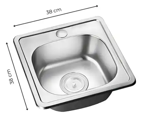 LAVAPLATOS ACERO INOXIDABLE 38x38 AGUAVID