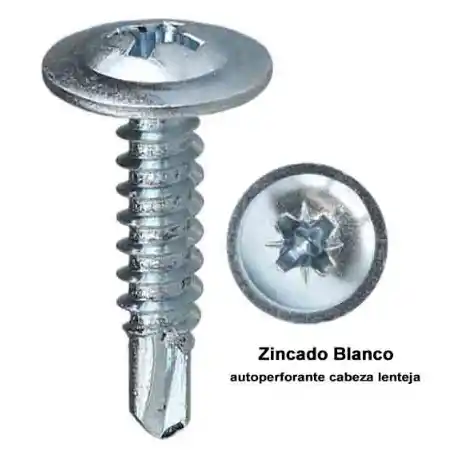 TORNILLO AUTOPERFORANTE CABEZA DE LENTEJA 8 X 1