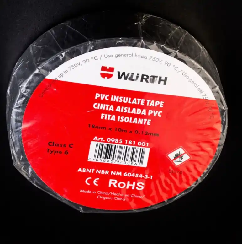 CINTA AISLANTE WURTH 18MMx10x0.13