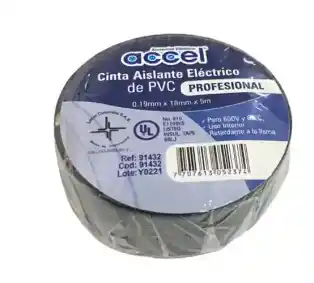 CINTA AISLANTE ACCEL NEGRA x5M