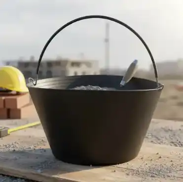 BALDE NEGRO CONSTRUCION 8 LITROS - NEGRO