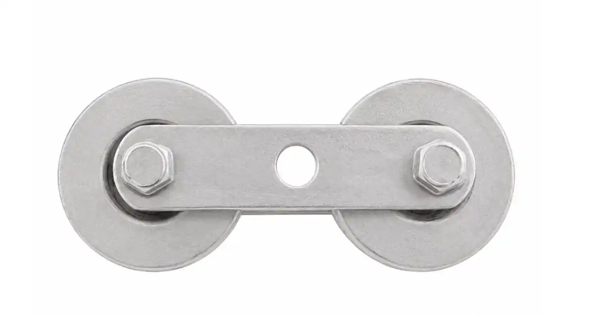 RODACHIN METALICO DOBLE PARA PORTON