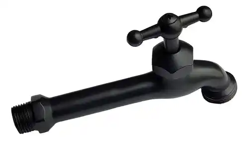 LLAVE JARDIN METALICA CON EXTENSION NEGRA