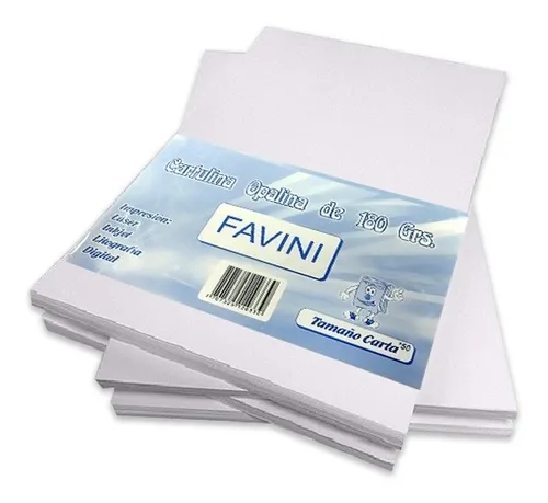 CARTULINA OPALINA 180GR *25UNDS FAV* 0925