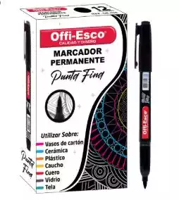 MARCADOR PERMANENTE PUNTA FINA NEGRO OE-528 OFFI** 1125+