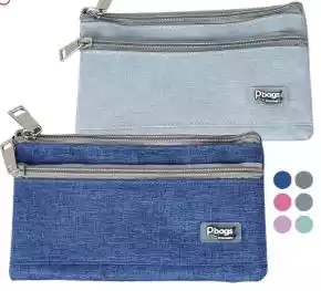 CARTUCHERA PRIMAVERA UNICOLOR 2 BOLSILLOS 1225