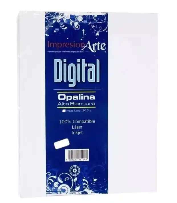 CARTULINA OPALINA CARTA 180GR X50HJ INPA* 0826