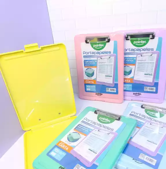 PLANILLERO CARTA TIPO CAJA  COLOR PASTEL POIN* 1225