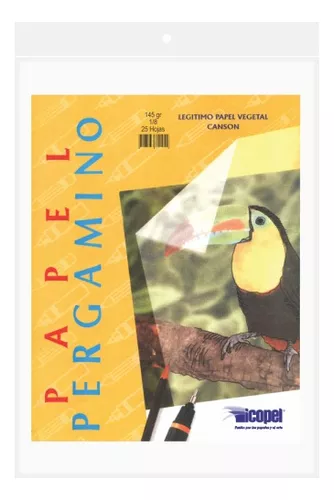 Papel  Pergamino 1/8 canson * 145grs PAQx25