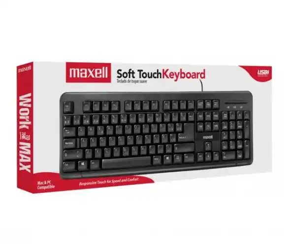 TECLADO ALAMBRICO NEGRO KB-90 MAXELL 0926