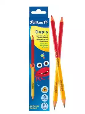 Lapiz Pelikan Duply Triangular Negro-Rojo