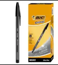 BOLIGRAFO BIC CRISTAL ULTRAFINO NEGRO CAJA X12UND 0725