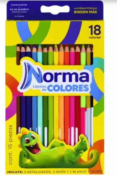 COLORES NORMA X15 LAPICES 18 COLORES 1225