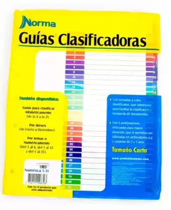 Guias Clasificadora 1 al 31
