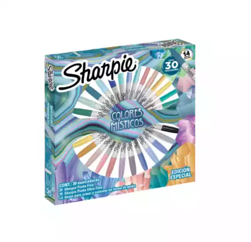 RULETA SHARPIE COLORES MISTICOS X30