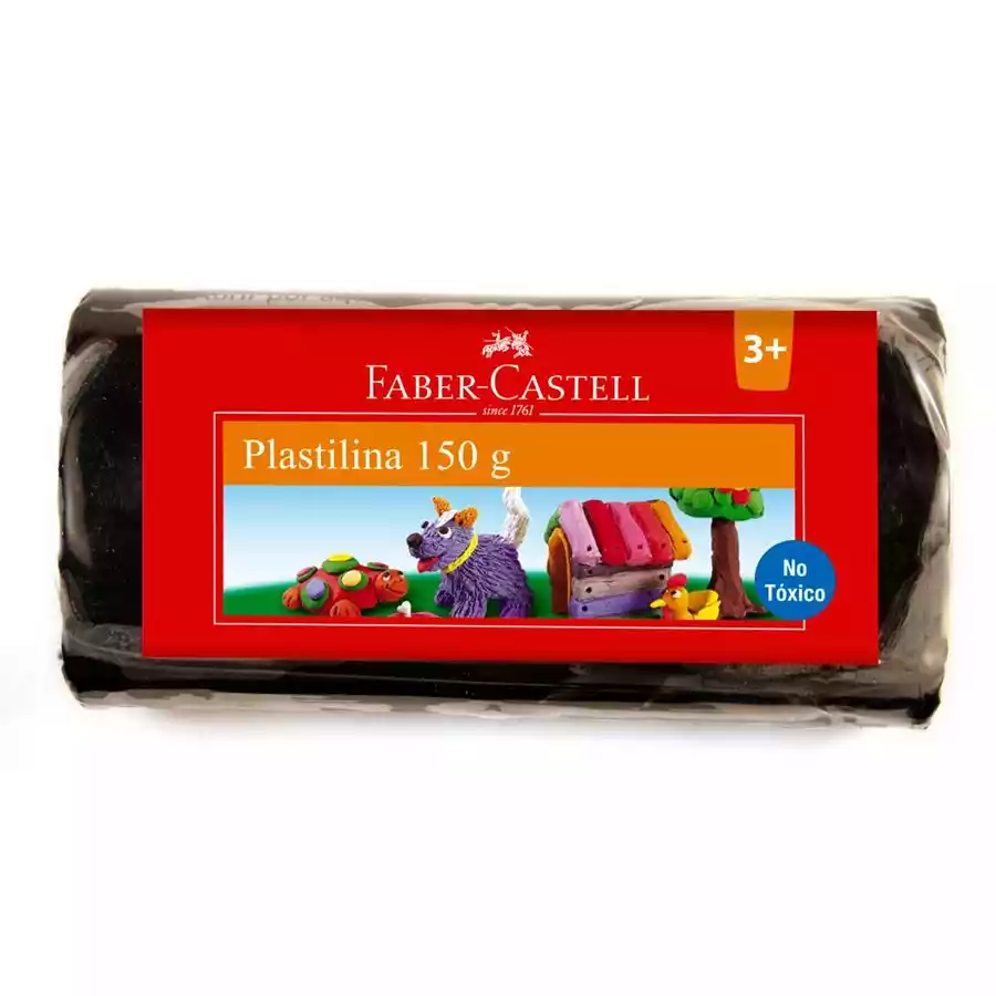 PLASTILINA FABER NEGRO 150GR 1125