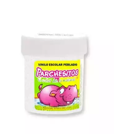 VINILO PERLADO BLANCO PARCHESITOS 30GR