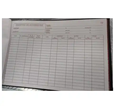 LIBRO ACCIONISTAS 50 HJ INDU* 1125