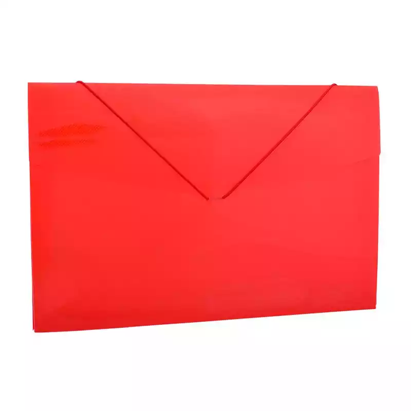 CARPETA FUELLE OFICIO PLASTICA ROJA KLIPP