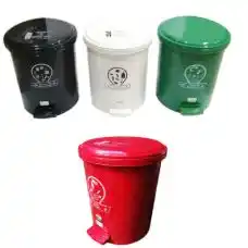 PAPELERA PEDAL REDONDA COLOR SURT  7LTS 0626
