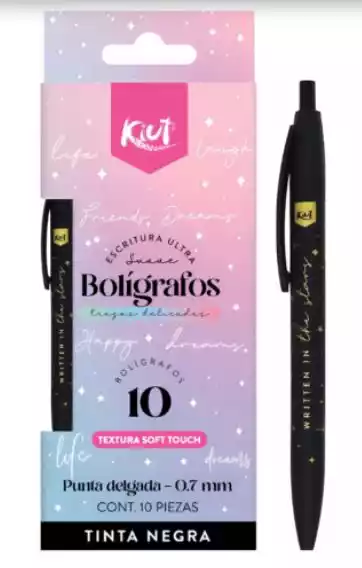 BOLIGRAFO KIUT NEGRO CAJAX10 1225